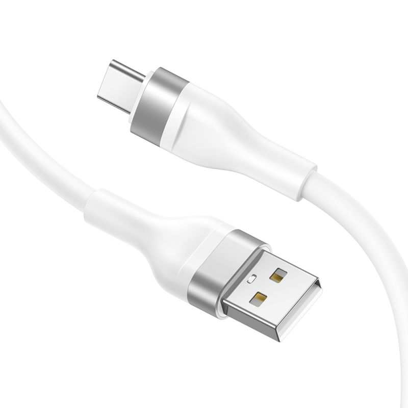 Cablu de Date cu Mufe USB, Type-C 2.4A, 1.2m - Lito (LD02C) - White