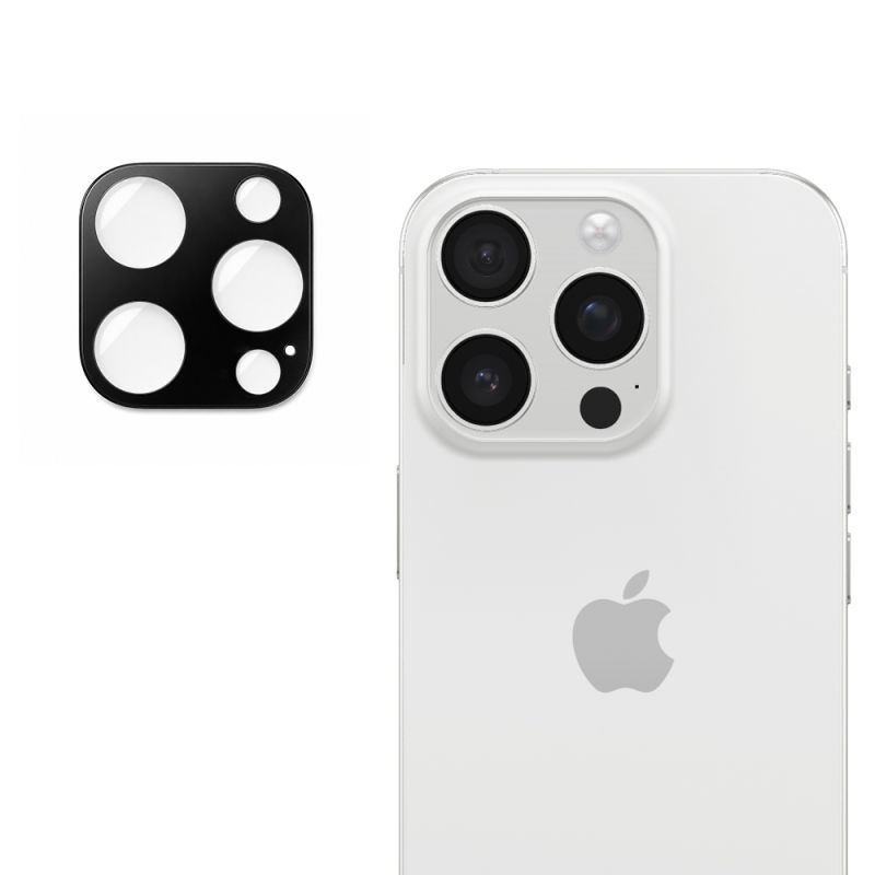 Folie Camera pentru iPhone 16 Pro / iPhone 16 Pro Max - Techsuit Full Camera Glass - Black