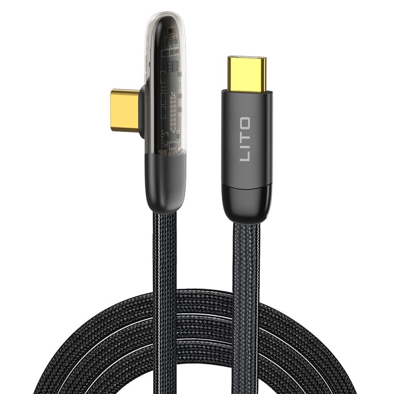 Cablu de Date cu Mufe Type-C, 60W, 1m - Lito (LD11CC) - Black