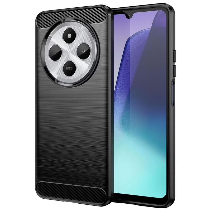 Husa pentru Xiaomi Redmi 14C / Poco C75 - Techsuit Carbon Silicone - Black