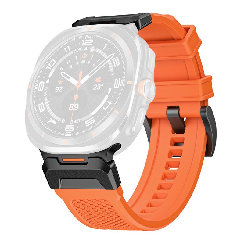 Curea pentru Samsung Galaxy Watch Ultra 47mm / Watch Ultra 2 - Techsuit Watchband (W068) - Orange / Black