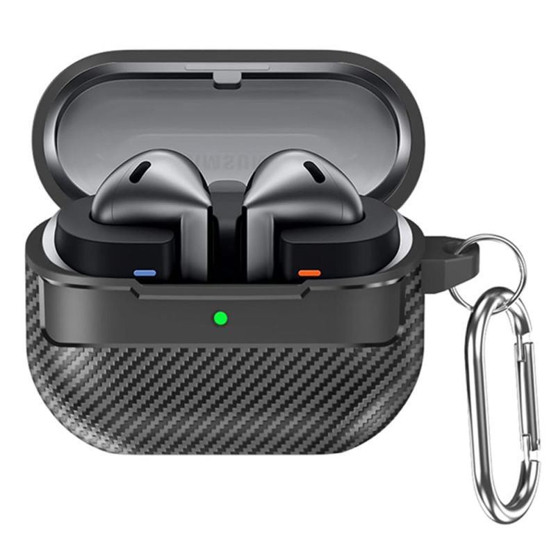 Husa pentru Samsung Galaxy Buds 3 / 3 Pro / 3 FE - Techsuit CarbonFiber - Black