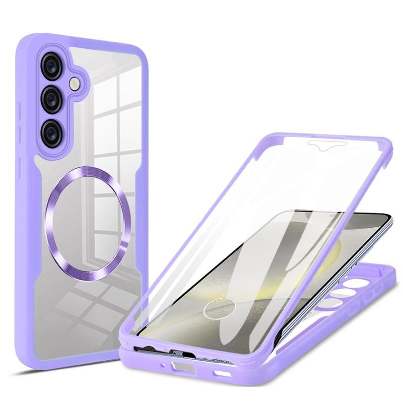 Husa pentru Samsung Galaxy S25 Plus + Folie - Techsuit ColorVerse 360 MagSafe Series - Purple