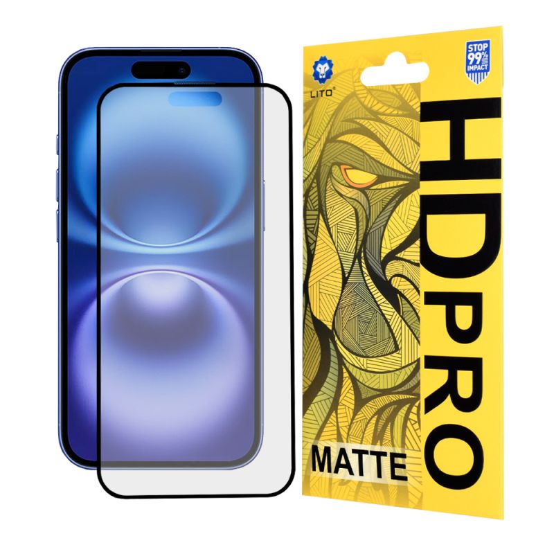 Folie pentru iPhone 16 - Lito HD Pro Matte - Black
