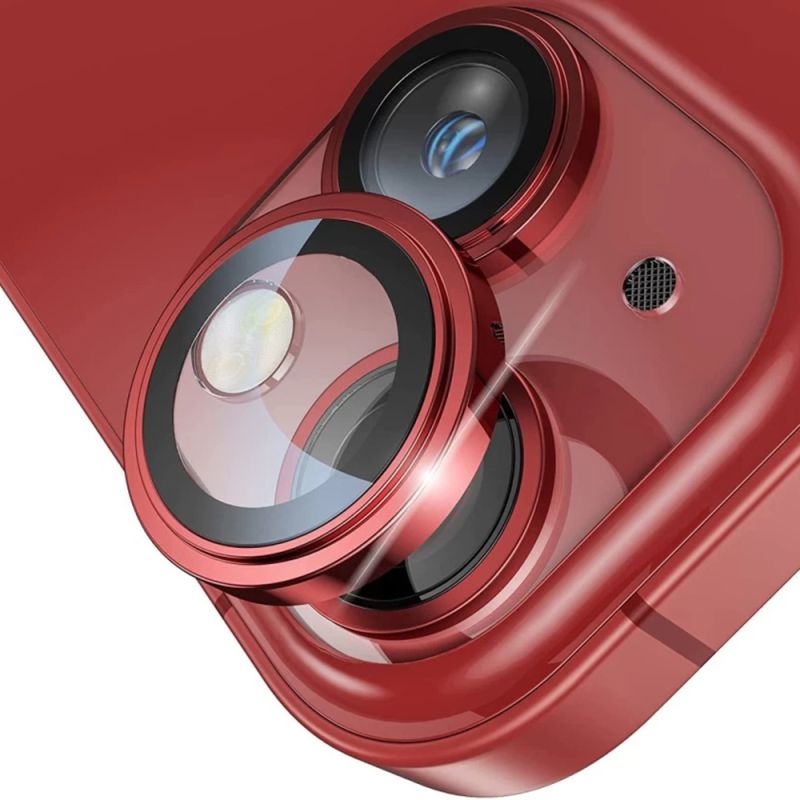 Folie pentru iPhone 14 / iPhone 14 Plus - Lito S+ Camera Glass Protector - Red