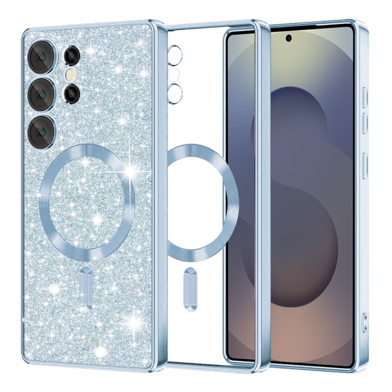 Husa pentru Samsung Galaxy S25 Ultra - Techsuit Luxury Glitter MagSafe - Light Blue