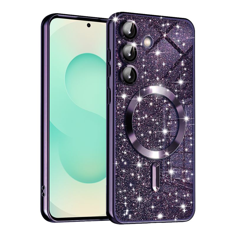 Husa pentru Samsung Galaxy S25 Plus - Techsuit Luxury Glitter MagSafe - Deep Purple