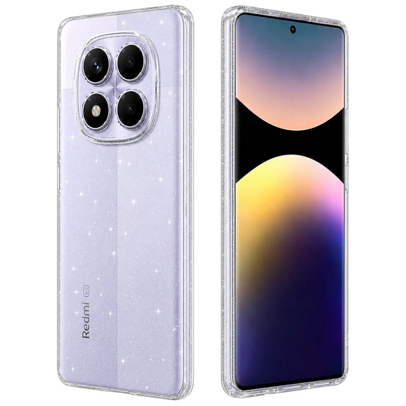 Husa pentru XXiaomi Redmi Note 14 Pro 5G / Poco X7 - Techsuit SparkleSkin Series - Clear