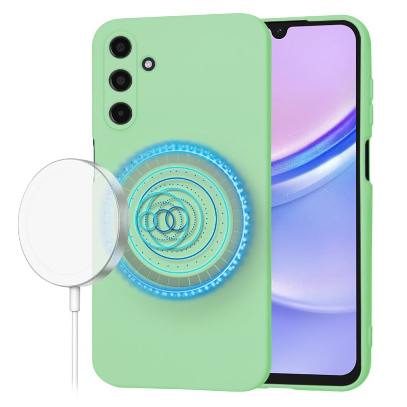 Husa pentru Samsung Galaxy A15 4G / A15 5G - Techsuit SoftFlex MagSafe - Mint Green