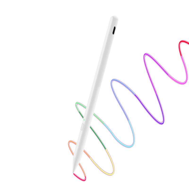 Stylus Pen pentru Tableta, Bluetooth, Type-C, 130mAh, 5V, 0.2A, Palm Rejection, Tilt Pressure Sense - Techsuit (AX10) - White