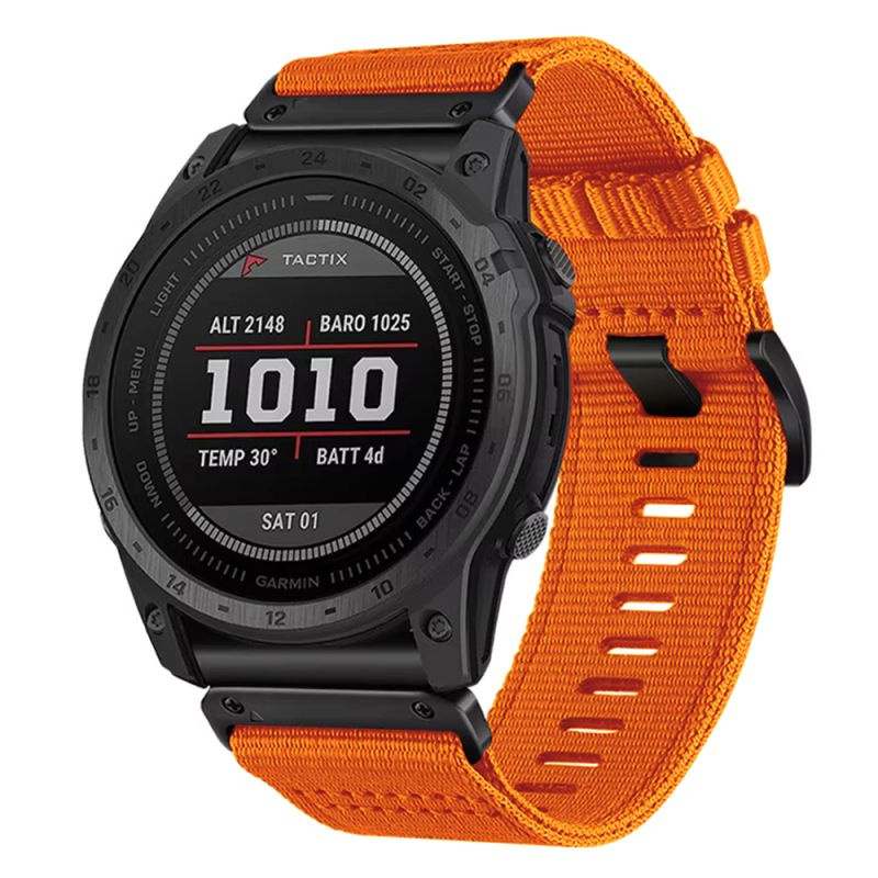 Curea pentru Garmin Fenix 5/5 Plus 6/6 Pro/7/9/9 Pro/9 Pro Solar/Forerunner 945/970/Approach S60 - Techsuit Watchband QuickFit 22mm (W070) - Orange Blossom