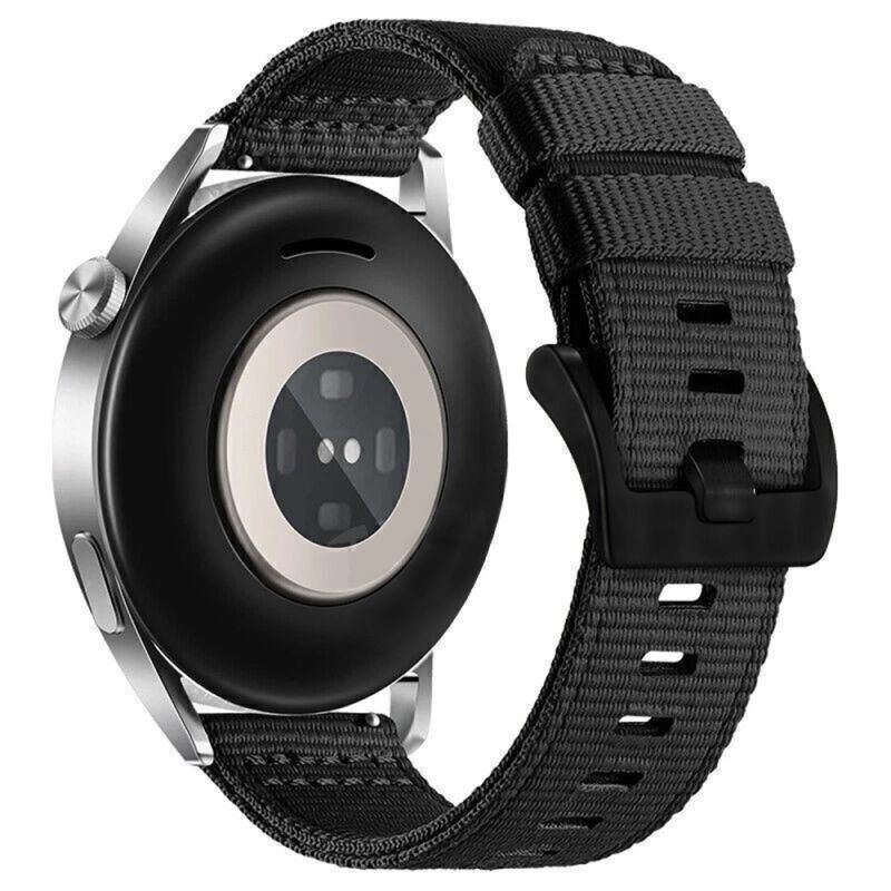 Curea pentru Samsung Galaxy Watch 4/5/Active 2, Huawei Watch GT 3 (42mm)/GT 3 Pro (43mm) - Techsuit Watchband 20mm (W070) - Obsidian Black