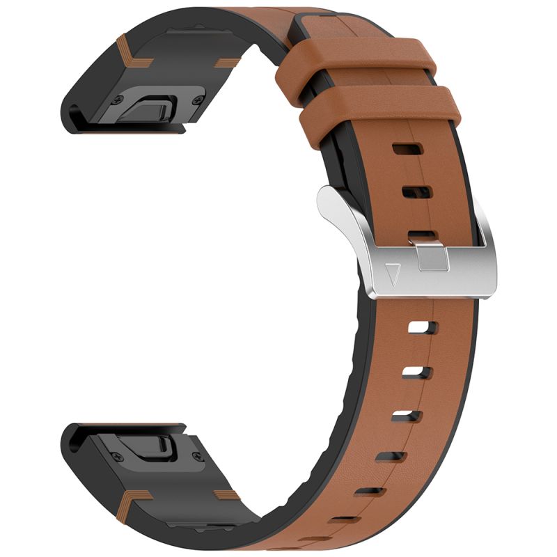 Curea pentru Garmin Fenix 3/3 HR/5X/5X Plus/6X/6X Pro/7X/7X Pro Solar/9/9 Pro/9 Pro Solar - Techsuit Watchband QuickFit 26mm (W071) - Brown