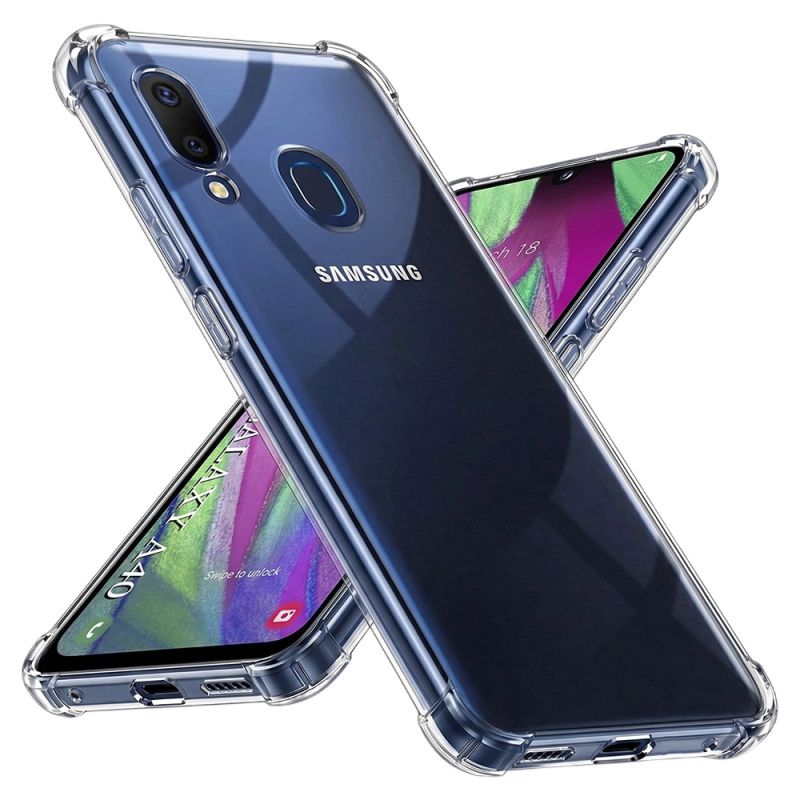 Husa pentru Samsung Galaxy A40 - Techsuit Shockproof Clear Silicone - Clear