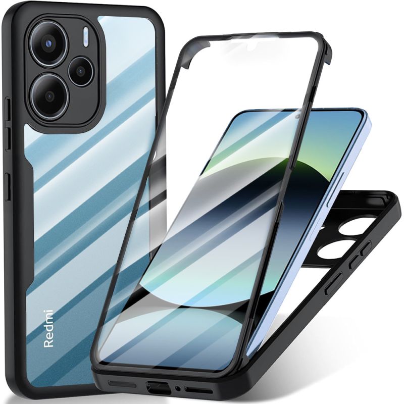 Husa pentru Xiaomi Redmi Note 14 4G (Regional) + Folie - Techsuit ColorVerse 360 Series - Black