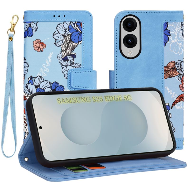 Husa pentru Samsung Galaxy S25 Edge - Techsuit FlipCraft - Vibrant Blue