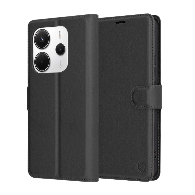 Husa pentru Xiaomi Redmi Note 14 4G (Standard) - Techsuit Leather Folio - Black