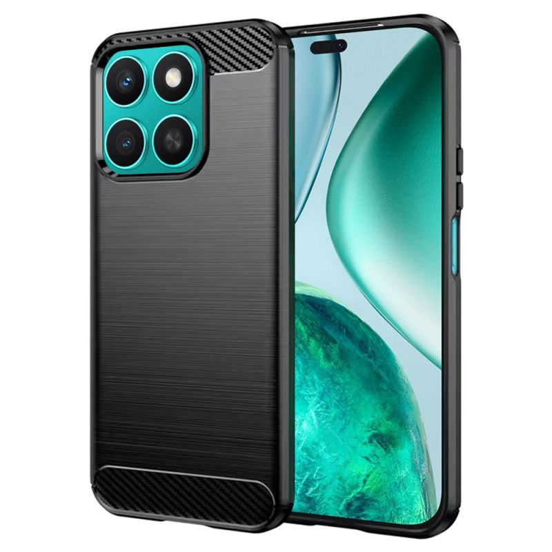 Husa pentru Honor X8c - Techsuit Carbon Silicone - Black