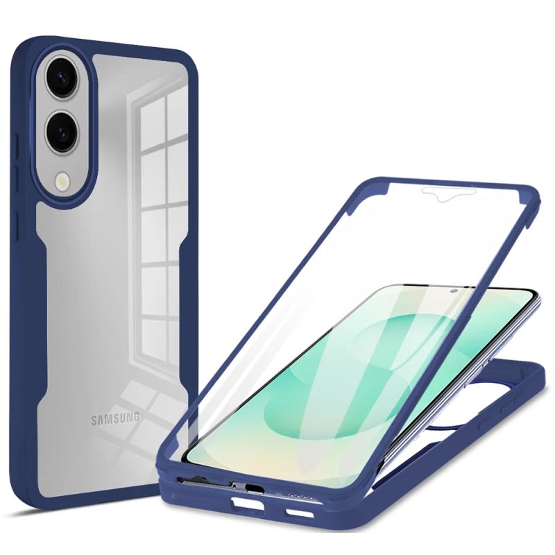 Husa pentru Samsung Galaxy S25 Edge + Folie - Techsuit ColorVerse 360 Series - Blue