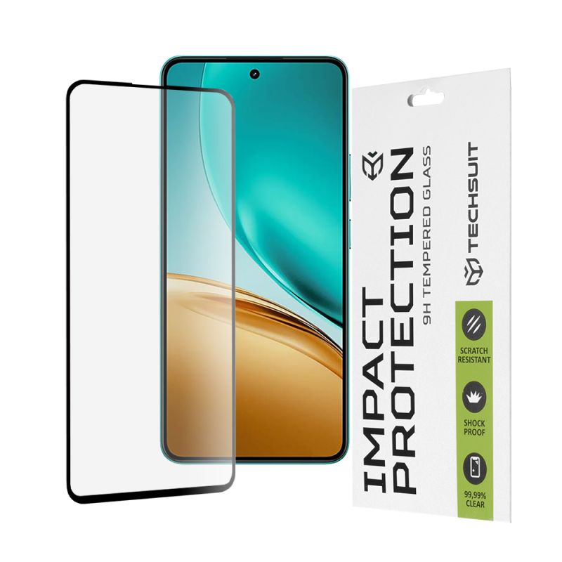 Folie pentru Realme 14 / Realme 14T - Techsuit 111D Full Cover / Full Glue Glass - Black