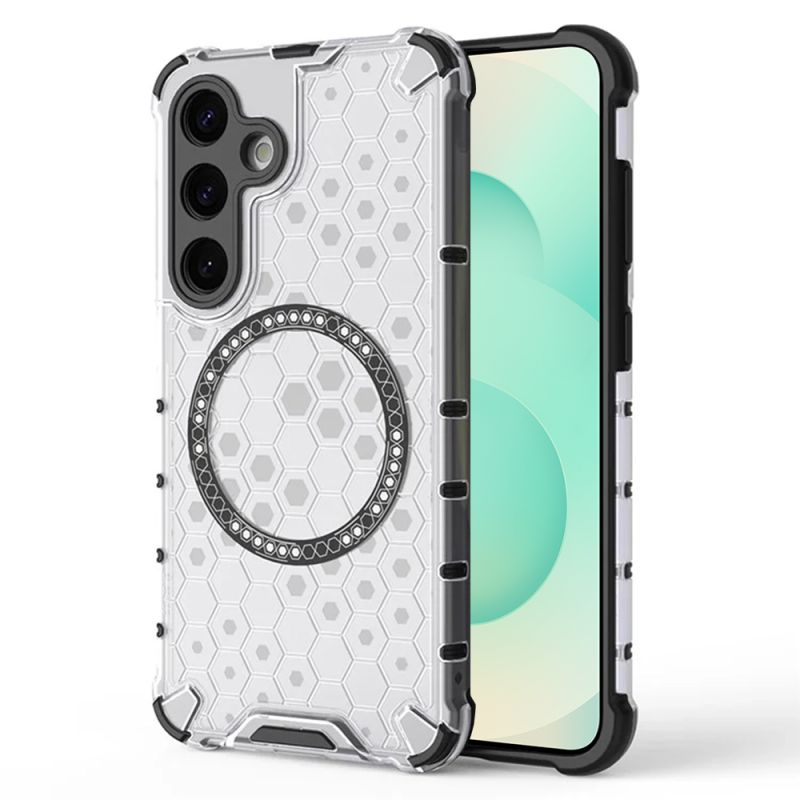 Husa transparenta pentru Samsung Galaxy S25 Plus - Techsuit HoneyComb Shield MagSafe - White