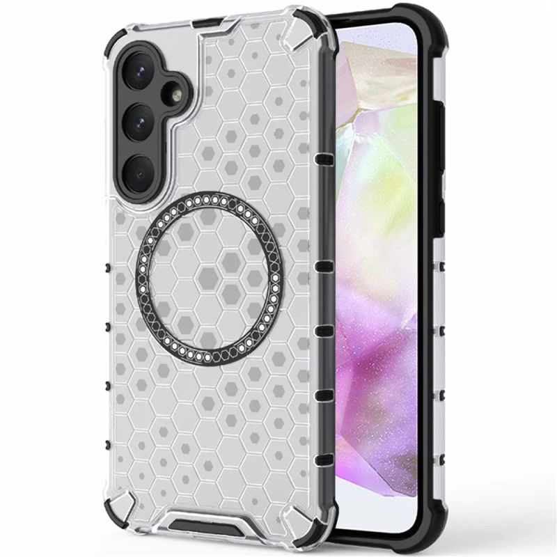 Husa transparenta pentru Samsung Galaxy A35 5G - Techsuit HoneyComb Shield MagSafe - White