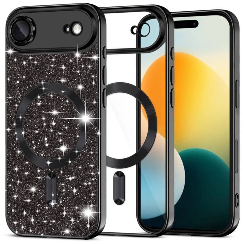 Husa pentru iPhone 17 Air - Techsuit Luxury Glitter MagSafe - Black