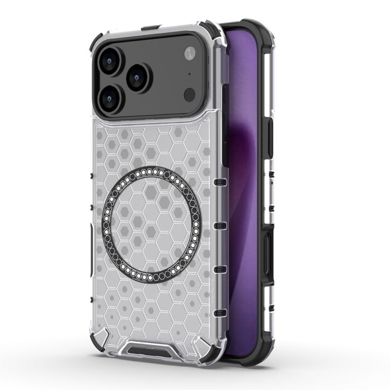 Husa transparenta pentru iPhone 17 Pro - Techsuit HoneyComb Shield MagSafe - White