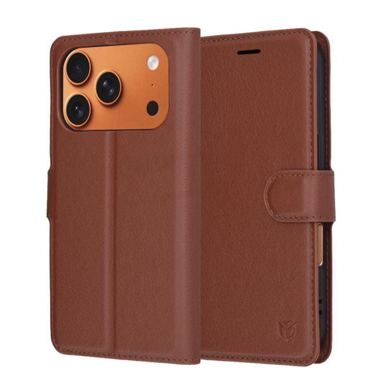 Husa pentru iPhone 17 Pro Max - Techsuit Leather Folio - Brown
