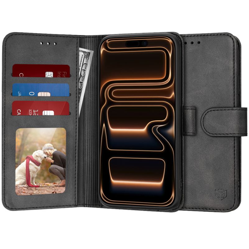 Husa pentru iPhone 17 Pro Max - Techsuit Diary Book - Black