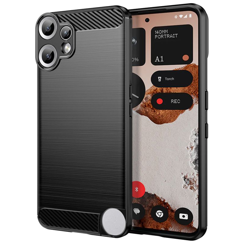 Husa pentru Nothing CMF Phone 2 Pro - Techsuit Carbon Silicone - Black