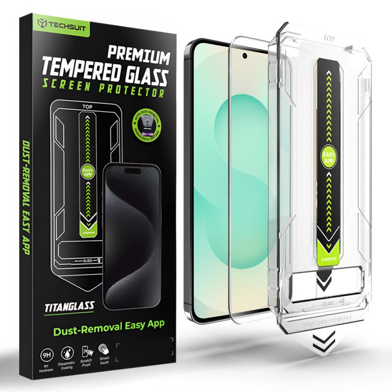 Folie pentru Samsung Galaxy S25 Plus / Galaxy S24 Plus - Techsuit TitanGlass CrystalHD [Fingerprint Unlock Compatible] - Clear