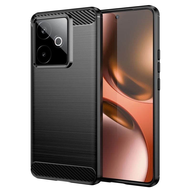 Husa pentru Realme GT 7 - Techsuit Carbon Silicone - Black