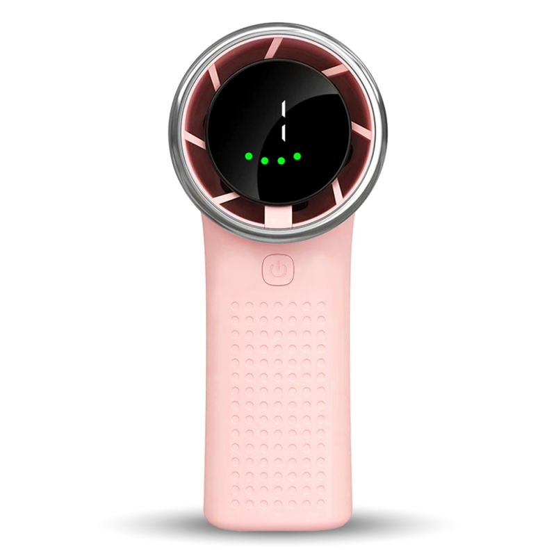 Ventilator Portabil cu Baterie si Display Digital, 3600mAh - Techsuit (A8) - Pink