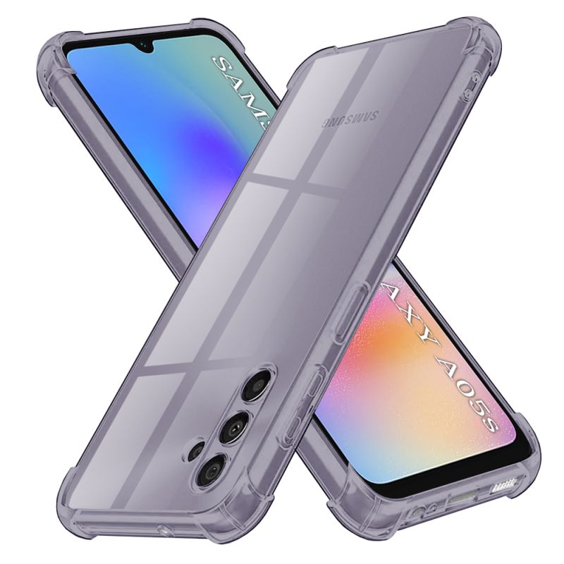 Husa pentru Samsung Galaxy A05s - Techsuit Shockproof Clear Silicone - Smoke Black