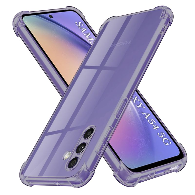 Husa pentru Samsung Galaxy A54 - Techsuit Shockproof Clear Silicone - Smoke Black