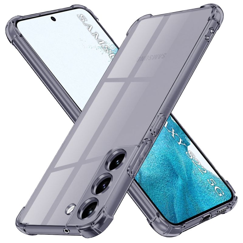 Husa pentru Samsung Galaxy S22 5G - Techsuit Shockproof Clear Silicone - Smoke Black