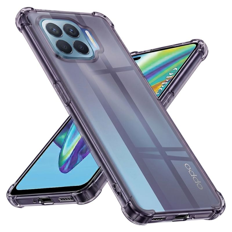 Husa pentru Oppo Reno4 Lite - Techsuit Shockproof Clear Silicone - Smoke Black