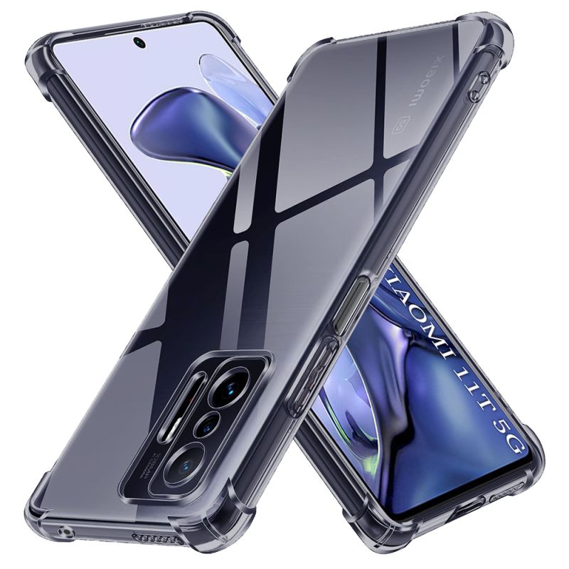 Husa pentru Xiaomi 11T / 11T Pro - Techsuit Shockproof Clear Silicone - Smoke Black