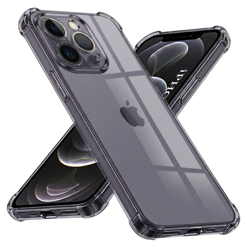 Husa pentru iPhone 12 Pro - Techsuit Shockproof Clear Silicone - Smoke Black