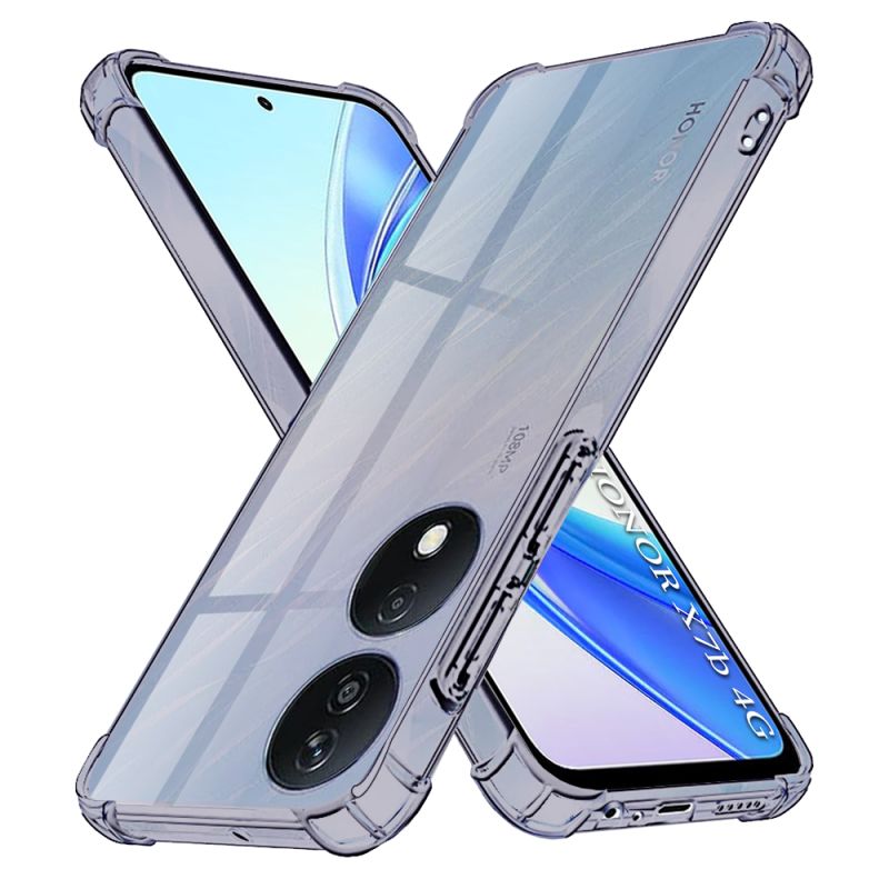Husa pentru Honor X7b / X7b 5G / 90 SMART - Techsuit Shockproof Clear Silicone - Smoke Black