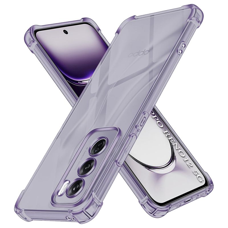 Husa pentru Oppo Reno12 - Techsuit Shockproof Clear Silicone - Smoke Black
