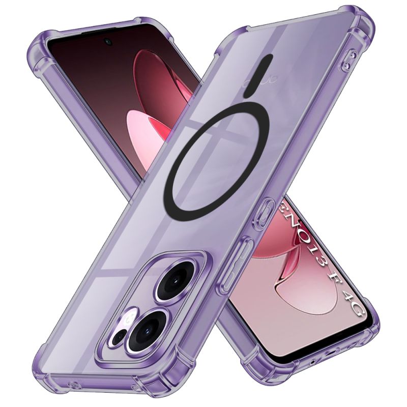 Husa pentru Oppo Reno13 F 4G / Reno13 F 5G / Reno13 FS 5G - Techsuit Shockproof Clear Silicone MagSafe - Smoke Black