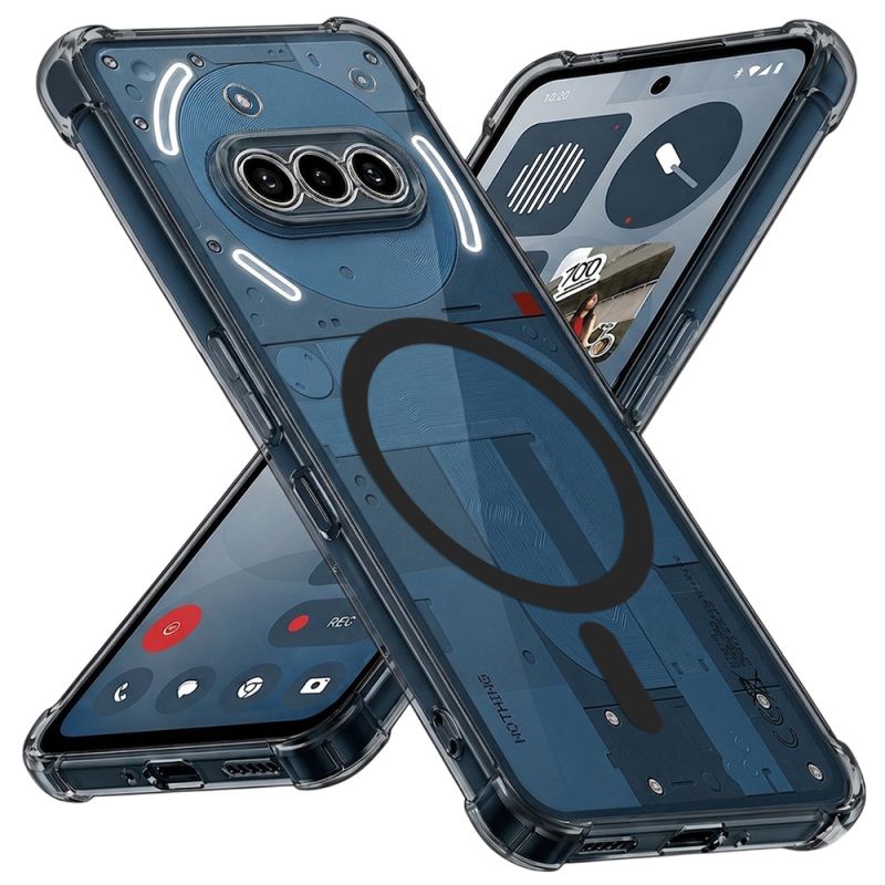 Husa pentru Nothing Phone (3a) - Techsuit Shockproof Clear Silicone MagSafe - Smoke Black
