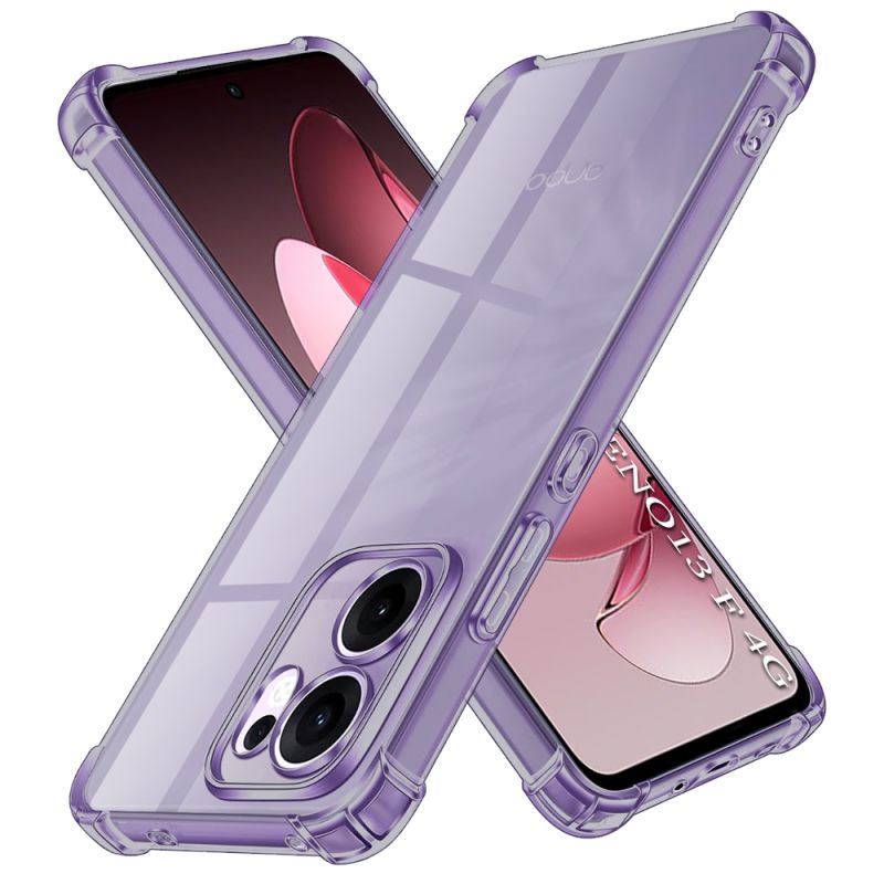 Husa pentru Oppo Reno13 F 4G / Reno13 F 5G / Reno13 FS 5G - Techsuit Shockproof Clear Silicone - Smoke Black