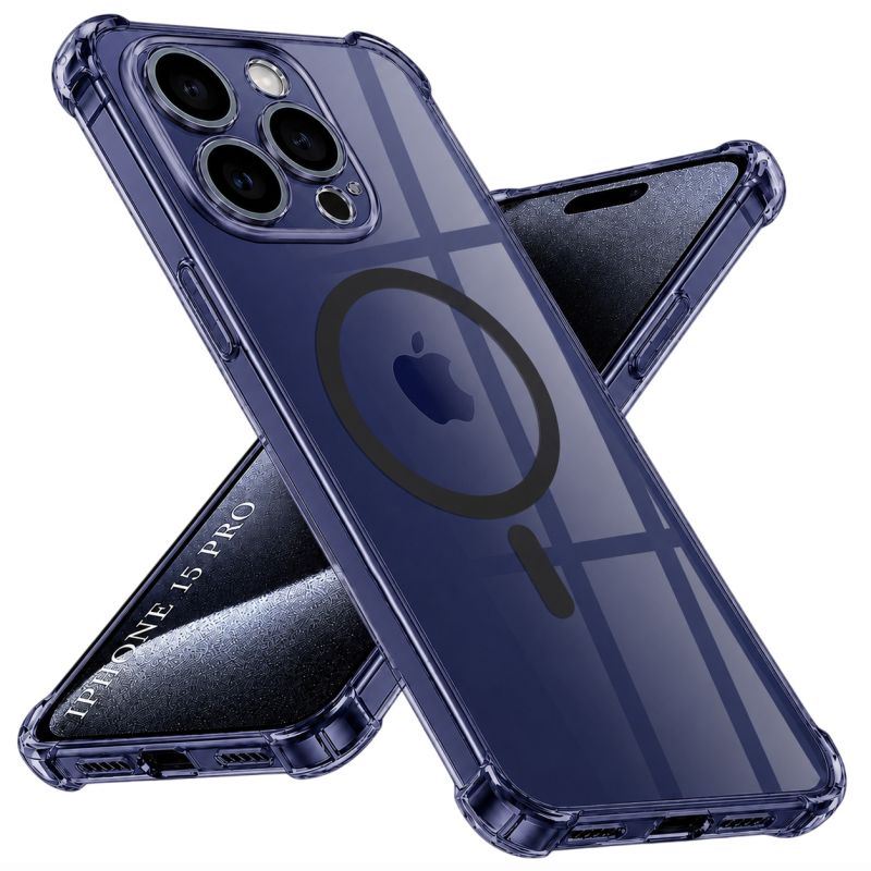 Husa pentru iPhone 15 Pro - Techsuit Shockproof Clear Silicone MagSafe - Smoke Black