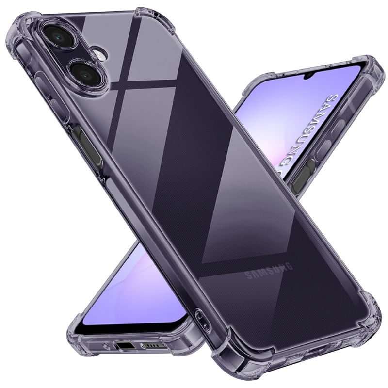 Husa pentru Samsung Galaxy A07 4G - Techsuit Shockproof Clear Silicone - Smoke Black