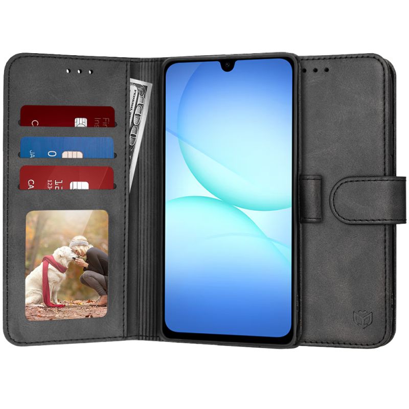 Husa pentru Samsung Galaxy A17 5G / A17 4G / M17 / F17 / A18 5G - Techsuit Diary Book - Black