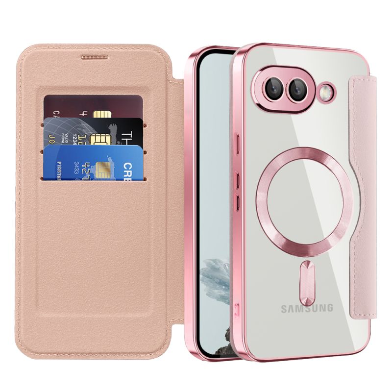 Husa pentru Google Pixel 9a - Techsuit SmartMag Book Case - Pink