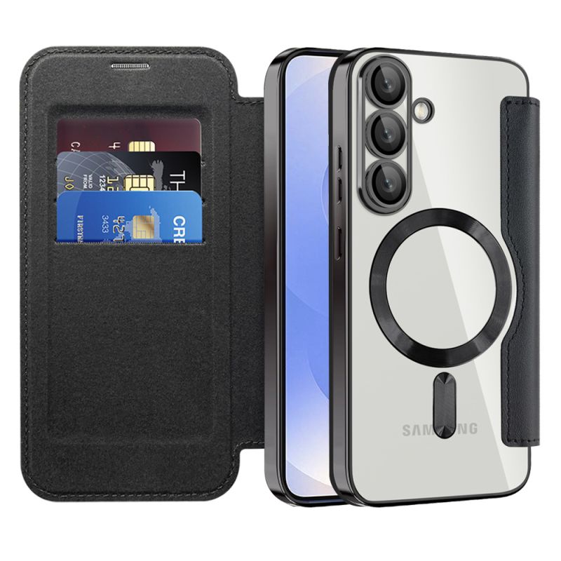 Husa pentru Samsung Galaxy S25 Plus - Techsuit SmartMag Book Case - Black